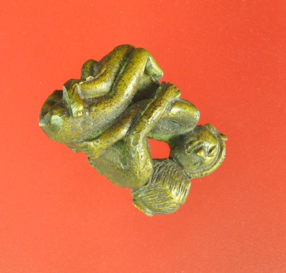 INN Erotic Love Magic Thai Amulet Sexual Powerful Charm Statue Brass Talisman 