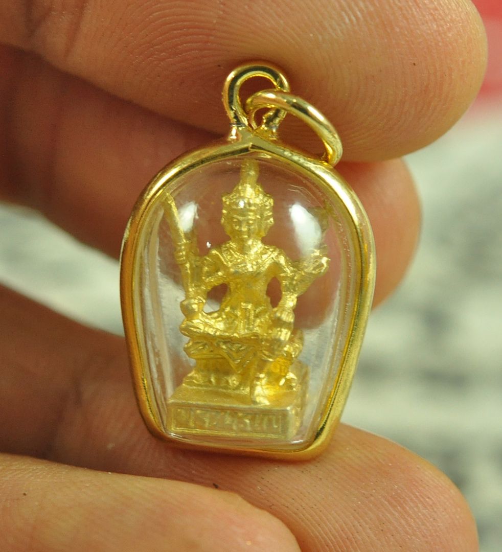 Thai Amulet Pendant PhraProm 4 Faces Buddha for Life Wealth and Lucky Pendant
