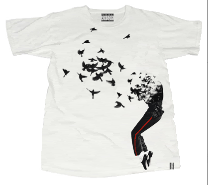 michael jackson birds t-shirt