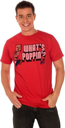 super mario what's poppin t-shirt