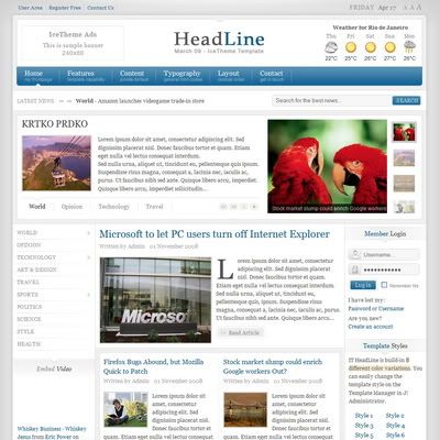 Joomla Template IceTheme IT Headline