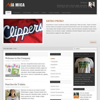 Joomla Template Joomlart JA Mica