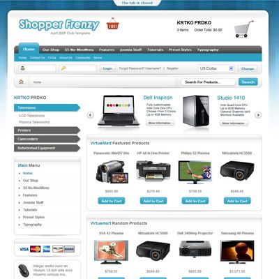 Joomla Template Shape5 S5 Shopper Frenzy