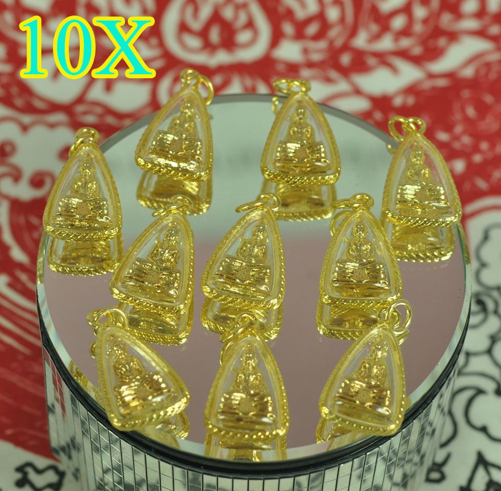 Lp Sothorn Pendant Thai Buddha Amulets Brass Magic Good Luck Wealth Protection