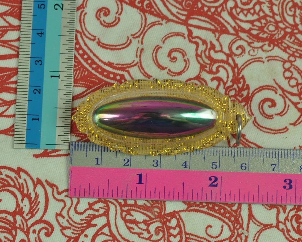 Emerald LEKLAI Rainbow 7 color Torpedo Lek lai Thai buddha AMULET Rope Pendant