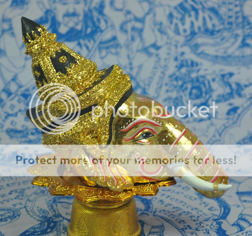 God Ganesh Brass Thai Hindu Sanskrit Amulet OM Pendant Success Wealth Happy Art 