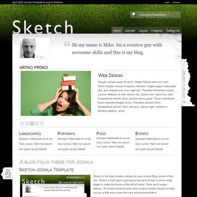 Joomla Template Joomla Bamboo Sketch Joomla Template Joomla Bamboo Sketch