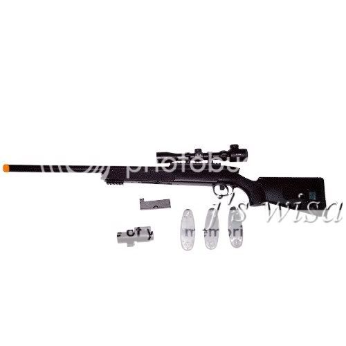 M50P Bolt Action Airsoft Sniper Rifle Gun Black Scope